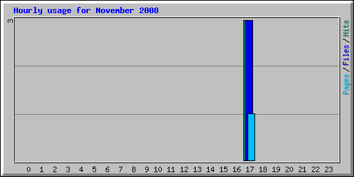 Hourly usage for November 2008